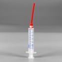 Sonda roja blanda larga 5ml de alimentación para aves Psittacus