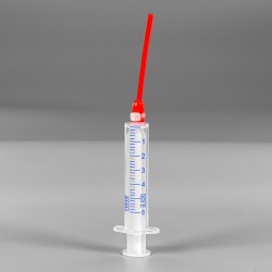 Sonda roja blanda larga 5ml de alimentación para aves Psittacus