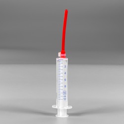 Sonda roja blanda larga 10ml de alimentación para aves Psittacus